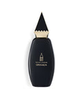 Elegant Oscar London Granada perfume bottle from the Big Ben Collection. The bottle features a sleek black design with a gold triangular cap, inspired by the architectural elements of Big Ben. The minimalist gold-engraved branding enhances its luxurious and sophisticated presentation, making it a statement fragrance.